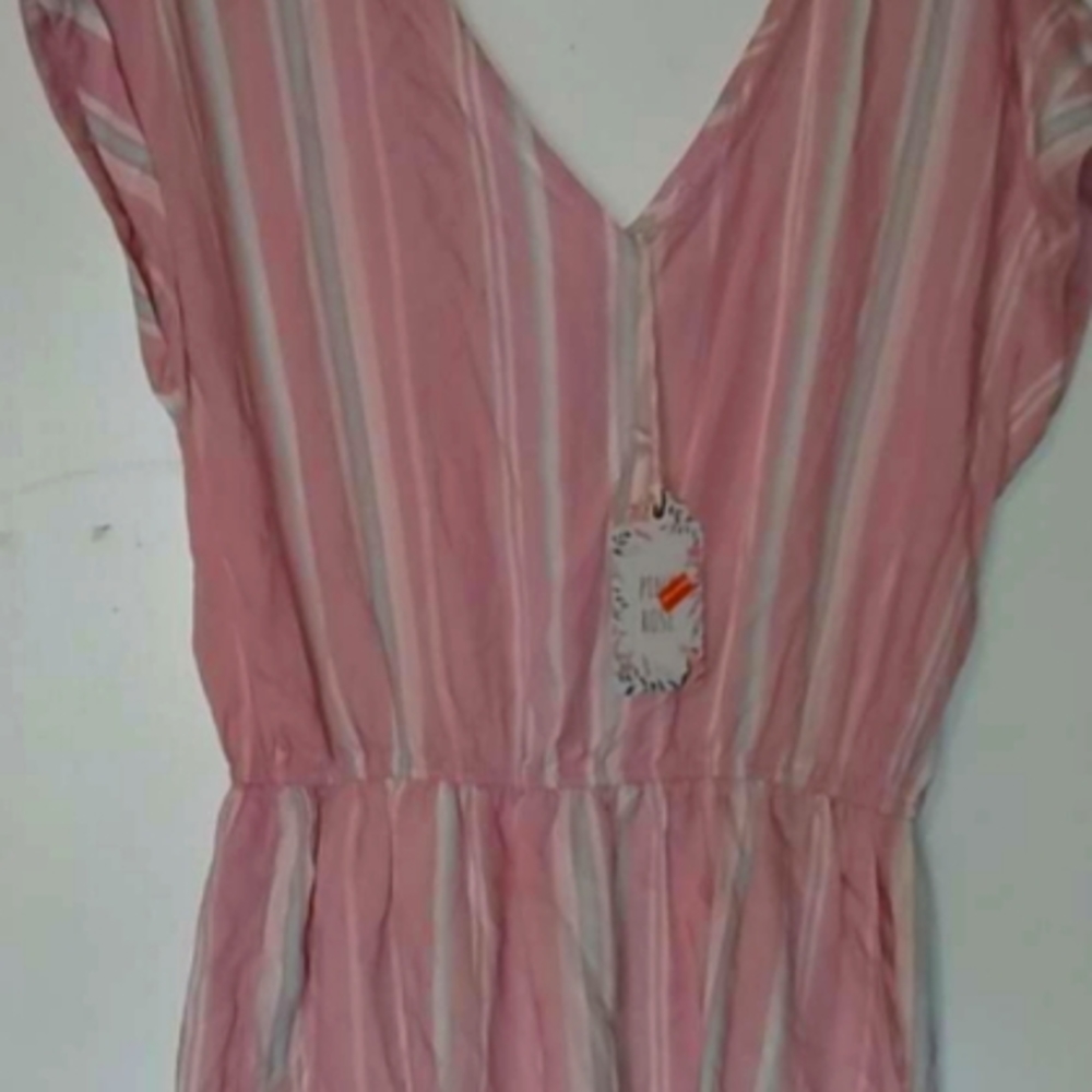 Pink stripe jumpsuit